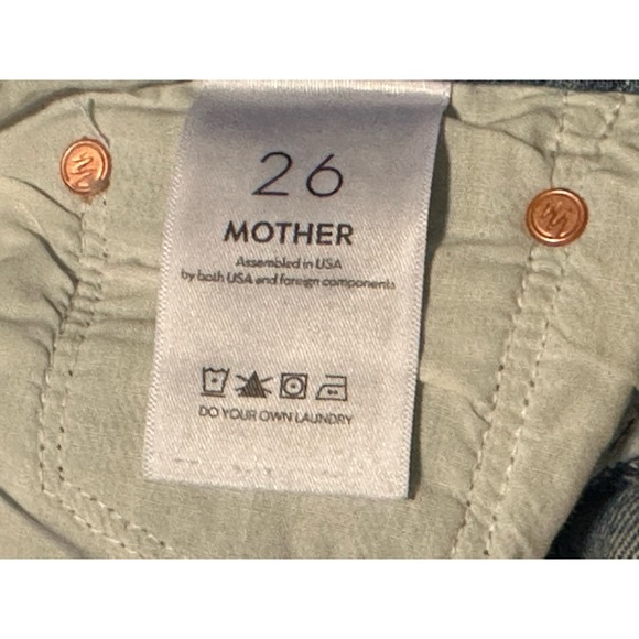 MOTHER Superior The LIL Dodger Button Hover Cuff Funk N' Flair Jeans sz. 26 NWT - Picture 9 of 11
